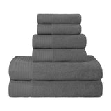 Turkish Cotton Plush Towel Set 6 Piece - Herringbone