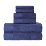 Turkish Cotton Plush Towel Set 6 Piece - Herringbone