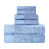 Turkish Cotton Plush Towel Set 6 Piece - Herringbone