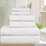 Turkish Cotton Plush Towel Set 6 Piece - Herringbone