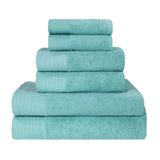 Turkish Cotton Plush Towel Set 6 Piece - Herringbone