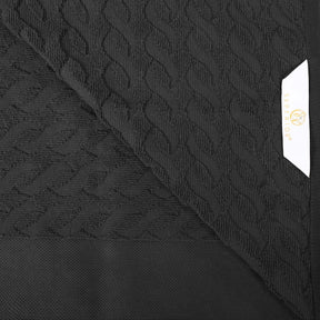 Turkish Cotton Jacquard Herringbone and Solid 12 Piece Face Towel Set