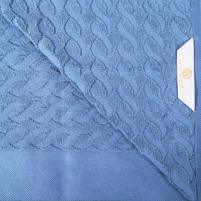 Turkish Cotton Jacquard Herringbone and Solid 12 Piece Face Towel Set