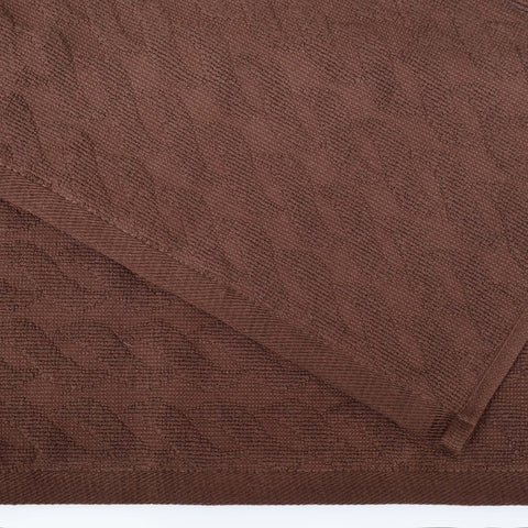 Turkish Cotton Jacquard Herringbone and Solid 4 Piece Bath Towel Set