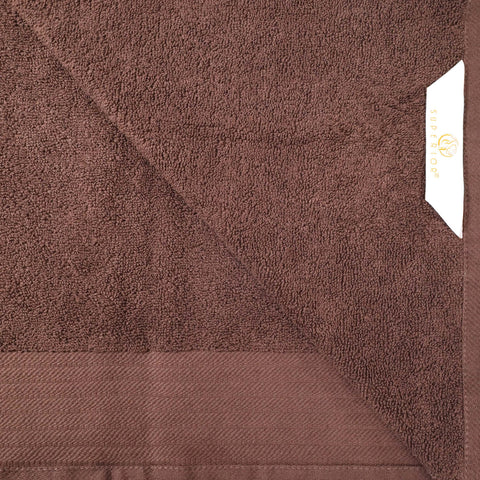 Turkish Cotton Jacquard Herringbone and Solid 4 Piece Bath Towel Set