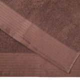 Turkish Cotton Jacquard Herringbone and Solid 4 Piece Bath Towel Set