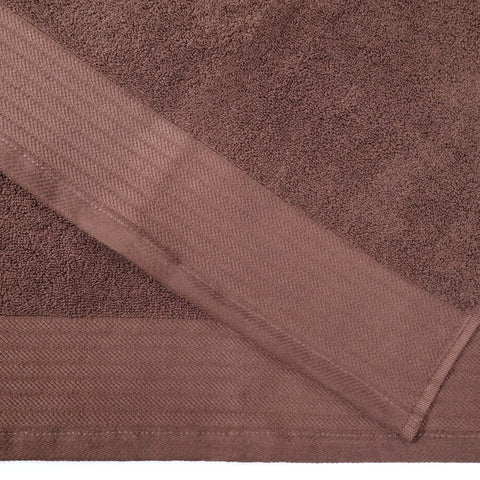 Turkish Cotton Jacquard Herringbone and Solid 4 Piece Bath Towel Set