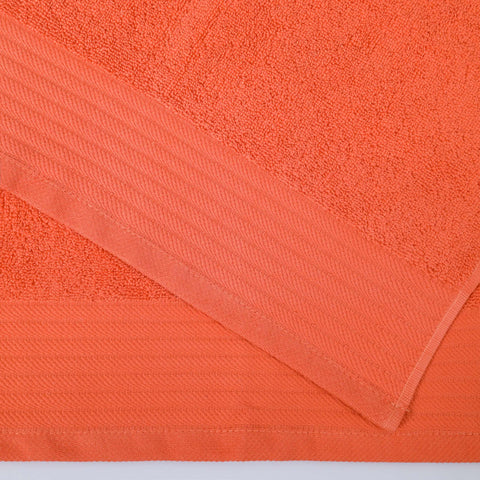 Turkish Cotton Jacquard Herringbone and Solid 4 Piece Bath Towel Set