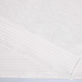 Turkish Cotton Jacquard Herringbone and Solid 4 Piece Bath Towel Set
