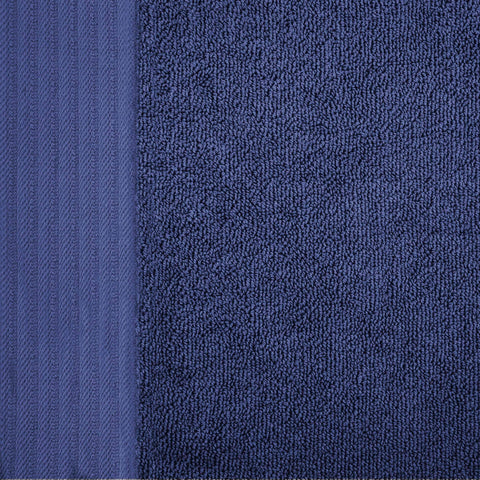 Turkish Cotton Jacquard Herringbone and Solid 4 Piece Bath Towel Set