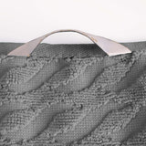 Turkish Cotton Jacquard Herringbone and Solid 4 Piece Bath Towel Set