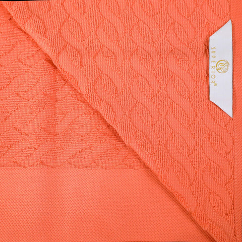 Turkish Cotton Jacquard Herringbone and Solid 8 Piece Towel Set