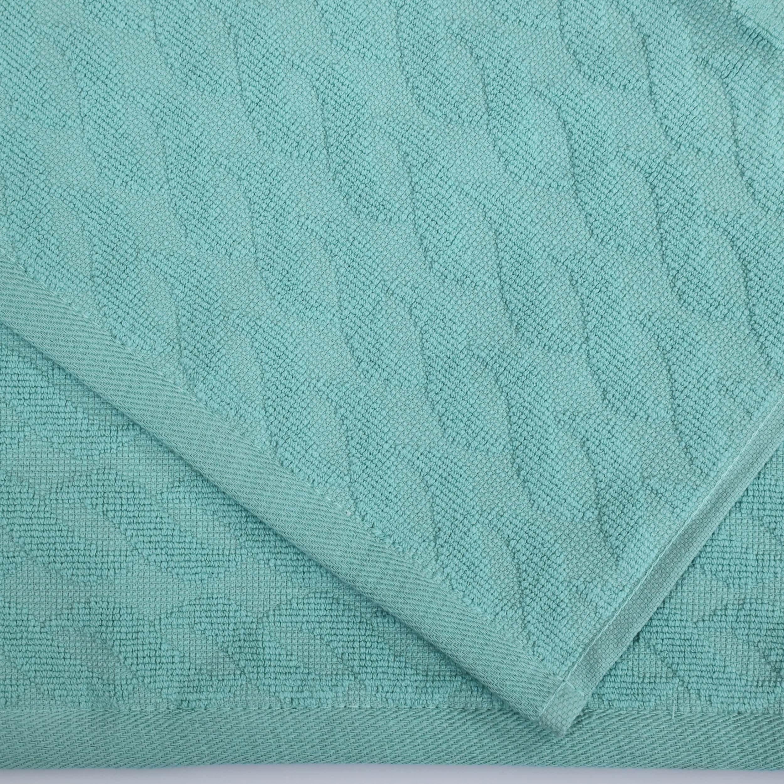Turkish Cotton Jacquard Herringbone and Solid 8 Piece Towel Set