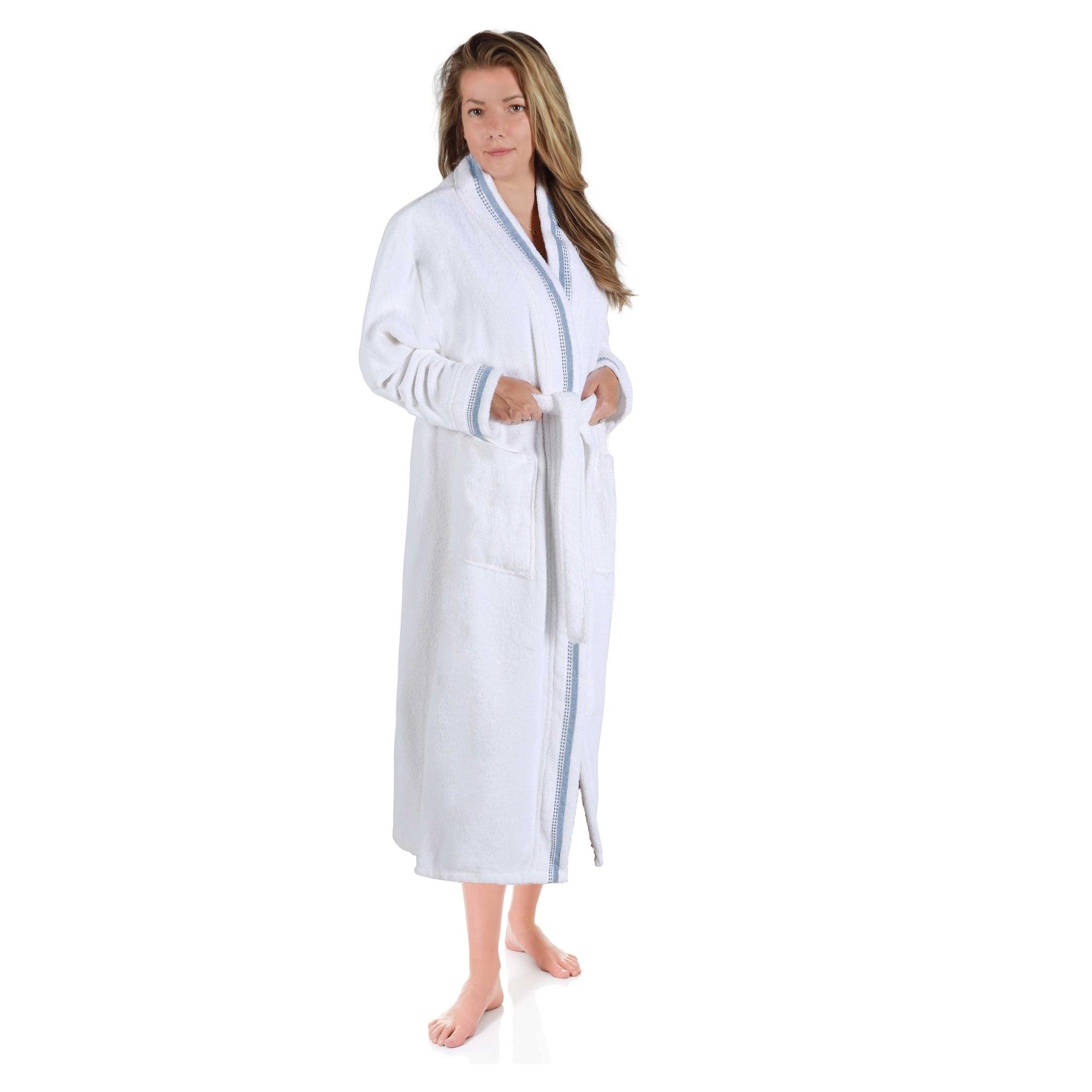 Turkish Cotton Terry Kimono Embroidered Super-Soft Unisex Bathrobe