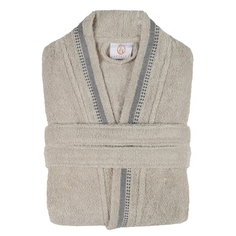 Turkish Cotton Terry Kimono Embroidered Super-Soft Unisex Bathrobe