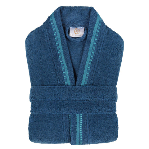 Turkish Cotton Terry Kimono Embroidered Super-Soft Unisex Bathrobe