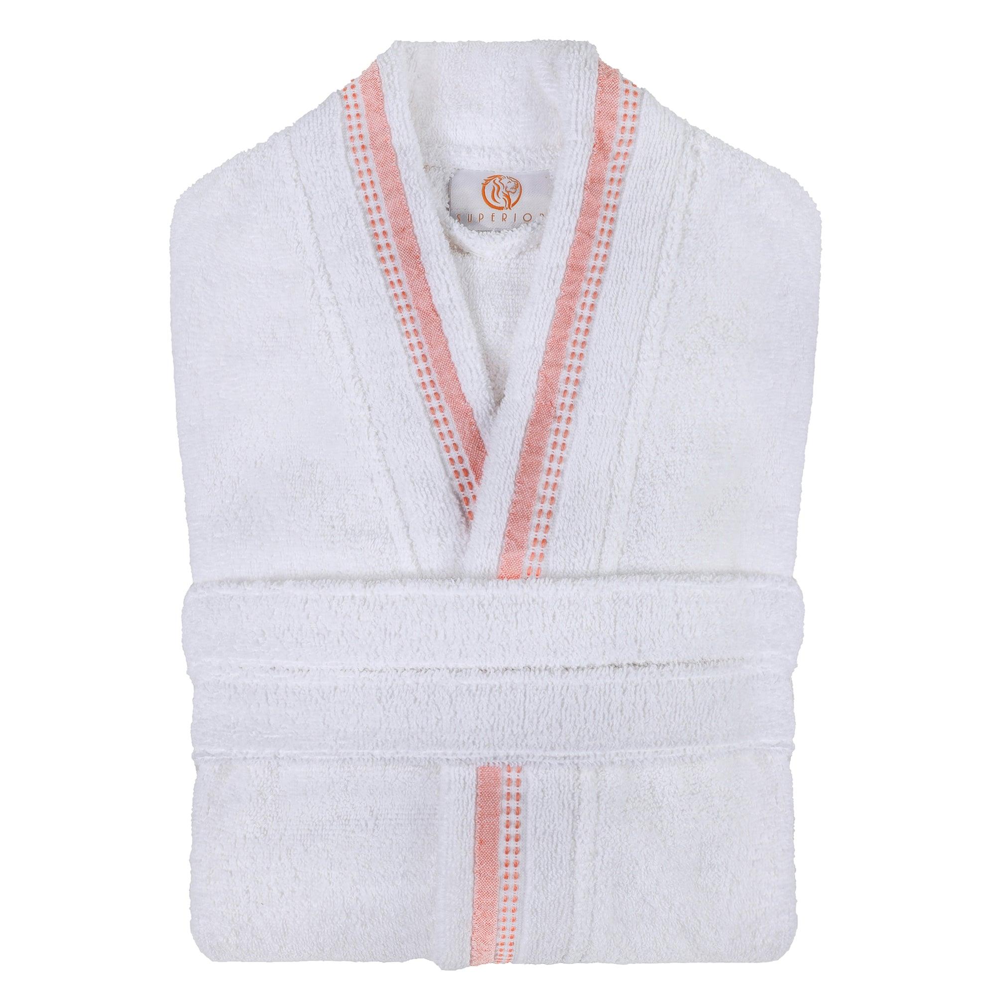 Turkish Cotton Terry Kimono Embroidered Super-Soft Unisex Bathrobe