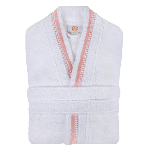 Turkish Cotton Terry Kimono Embroidered Super-Soft Unisex Bathrobe