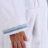 Turkish Cotton Terry Kimono Embroidered Super-Soft Unisex Bathrobe