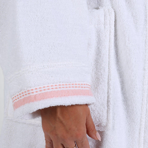 Turkish Cotton Terry Kimono Embroidered Super-Soft Unisex Bathrobe