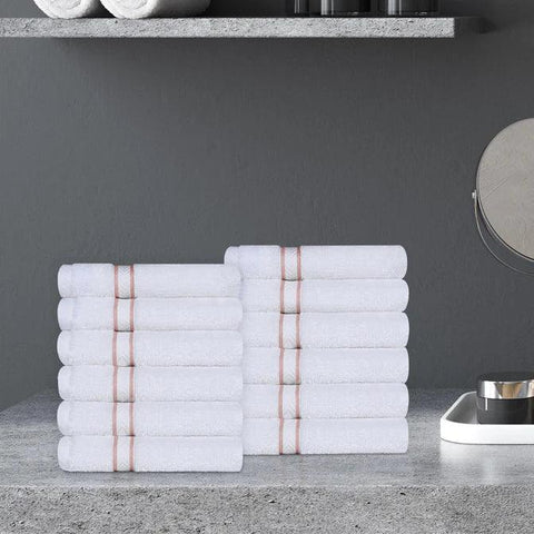 Ultra Plush Turkish Cotton Face Towels – 12 Piece
