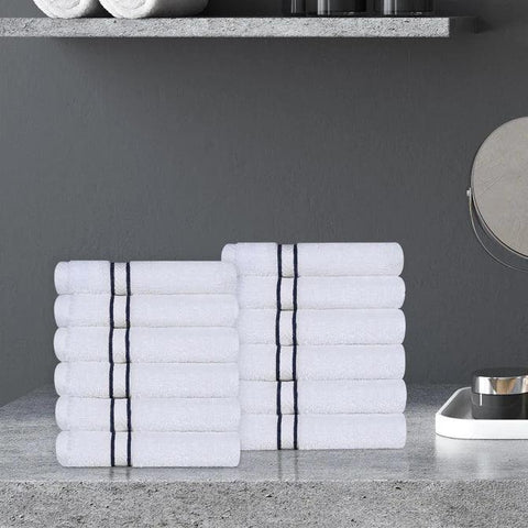Ultra Plush Turkish Cotton Face Towels – 12 Piece