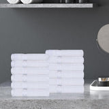 Turkish Cotton Ultra Plush Absorbent Solid 12-Piece Face Towel Set