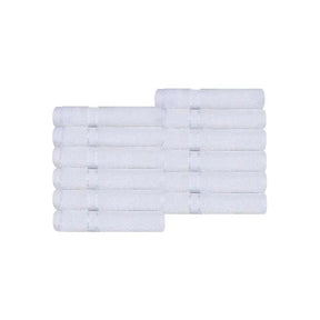 Turkish Cotton Ultra Plush Absorbent Solid 12-Piece Face Towel Set