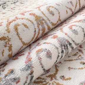 Ulani Distressed Modern Damask Indoor Area Rug Or Runner Bone