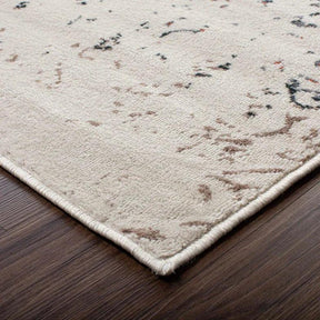 Ulani Distressed Modern Damask Indoor Area Rug Or Runner Bone