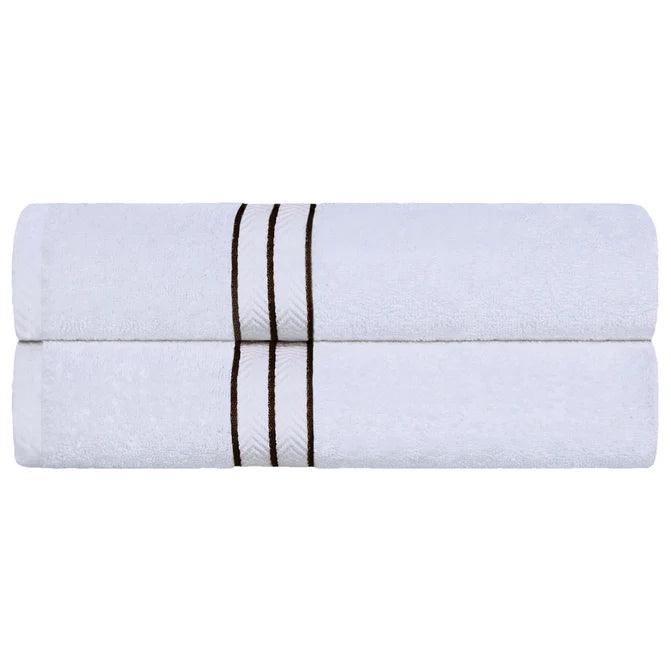 Ultra Plush Turkish Cotton Absorbent Solid 2 Piece Bath Sheet Set