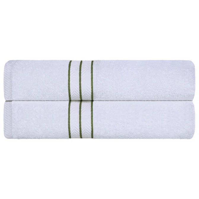 Ultra Plush Turkish Cotton Absorbent Solid 2 Piece Bath Sheet Set