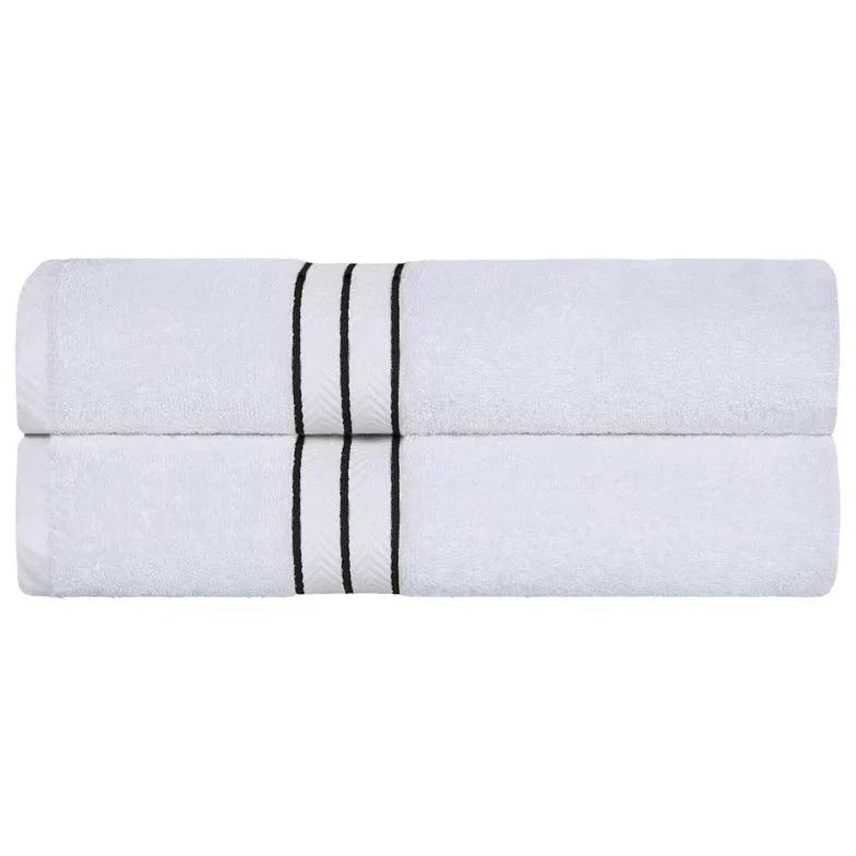 Ultra Plush Turkish Cotton Absorbent Solid 2 Piece Bath Sheet Set