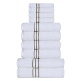 Ultra-Plush Turkish Cotton Absorbent Solid Assorted 10 Piece Towel Set