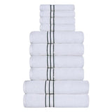 Ultra-Plush Turkish Cotton Absorbent Solid Assorted 10 Piece Towel Set