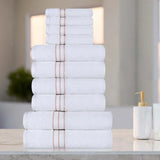 Ultra-Plush Turkish Cotton Absorbent Solid Assorted 10 Piece Towel Set