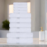Ultra-Plush Turkish Cotton Absorbent Solid Assorted 10 Piece Towel Set