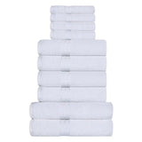 Ultra-Plush Turkish Cotton Absorbent Solid Assorted 10 Piece Towel Set