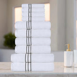 Ultra-Plush Turkish Cotton Absorbent Solid Assorted 10 Piece Towel Set