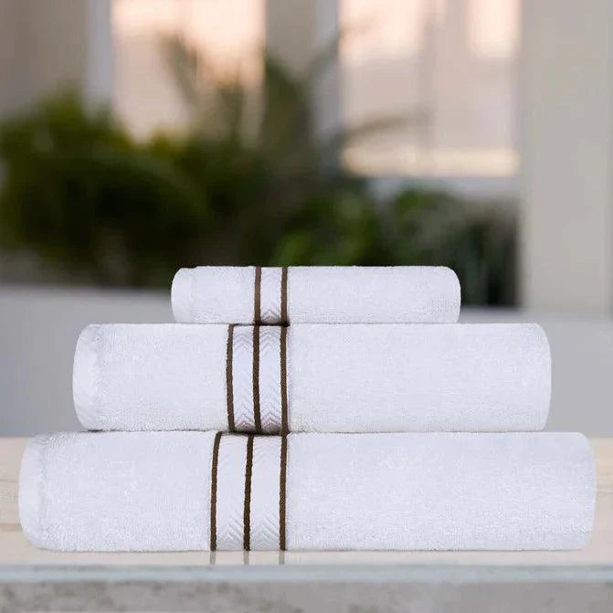 Ultra-Plush Turkish Cotton Absorbent Solid Assorted 3 Piece Towel Set