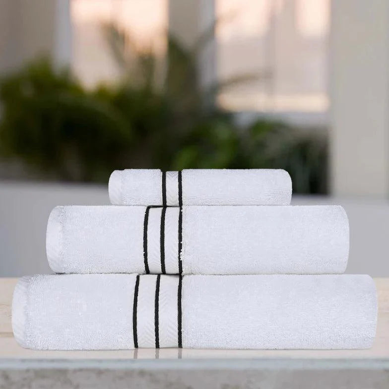Ultra-Plush Turkish Cotton Absorbent Solid Assorted 3 Piece Towel Set