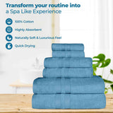Ultra-Soft Cotton Absorbent Quick-Drying 12 Piece Assorted Towel Set