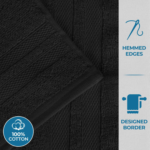 Ultra-Soft Cotton Absorbent Quick-Drying 12 Piece Assorted Towel Set