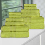 Ultra-Soft Cotton Absorbent Quick-Drying 12 Piece Assorted Towel Set