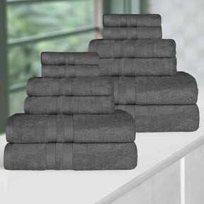Ultra-Soft Cotton Absorbent Quick-Drying 12 Piece Assorted Towel Set