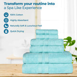 Ultra-Soft Cotton Absorbent Quick-Drying 12 Piece Assorted Towel Set