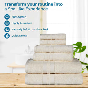 Ultra-Soft Cotton Absorbent Quick-Drying 12 Piece Assorted Towel Set