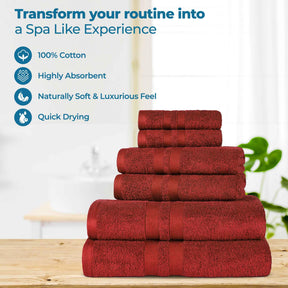 Ultra-Soft Cotton Absorbent Quick-Drying 12 Piece Assorted Towel Set