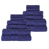 Ultra-Soft Cotton Absorbent Quick-Drying 12 Piece Assorted Towel Set