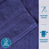 Ultra-Soft Cotton Absorbent Quick-Drying 12 Piece Assorted Towel Set